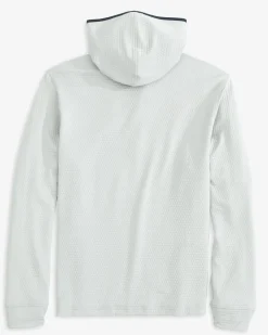 Southern Tide Clemson Tigers Scuttle Heather Quarter Zip Hoodie Heather Slate Grey Flash Sale