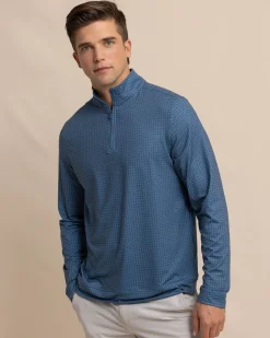 Southern Tide Clubbin' It Print Cruiser Quarter Zip Outlet