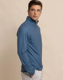 Southern Tide Clubbin' It Print Cruiser Quarter Zip Outlet