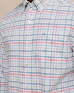 Southern Tide Coastal Passage Pelham Gingham Long Sleeve Sport Shirt Fashion
