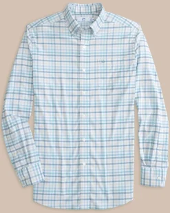 Southern Tide Coastal Passage Pelham Gingham Long Sleeve Sport Shirt Fashion
