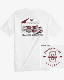 Southern Tide College Of Charleston Tailgate Time T-Shirt Classic White Fashion
