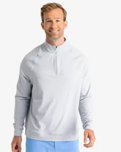 Southern Tide Cruiser Heather Quarter Zip Pullover Best