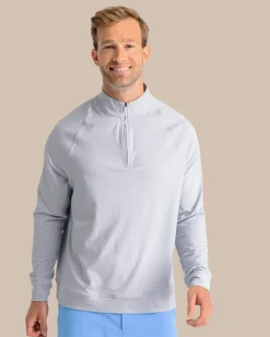 Southern Tide Cruiser Heather Quarter Zip Pullover Best