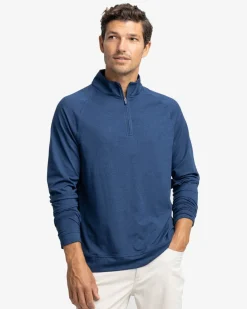 Southern Tide Cruiser Heather Quarter Zip Pullover Best