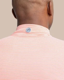 Southern Tide Cruiser Micro-Stripe Heather Quarter Zip New