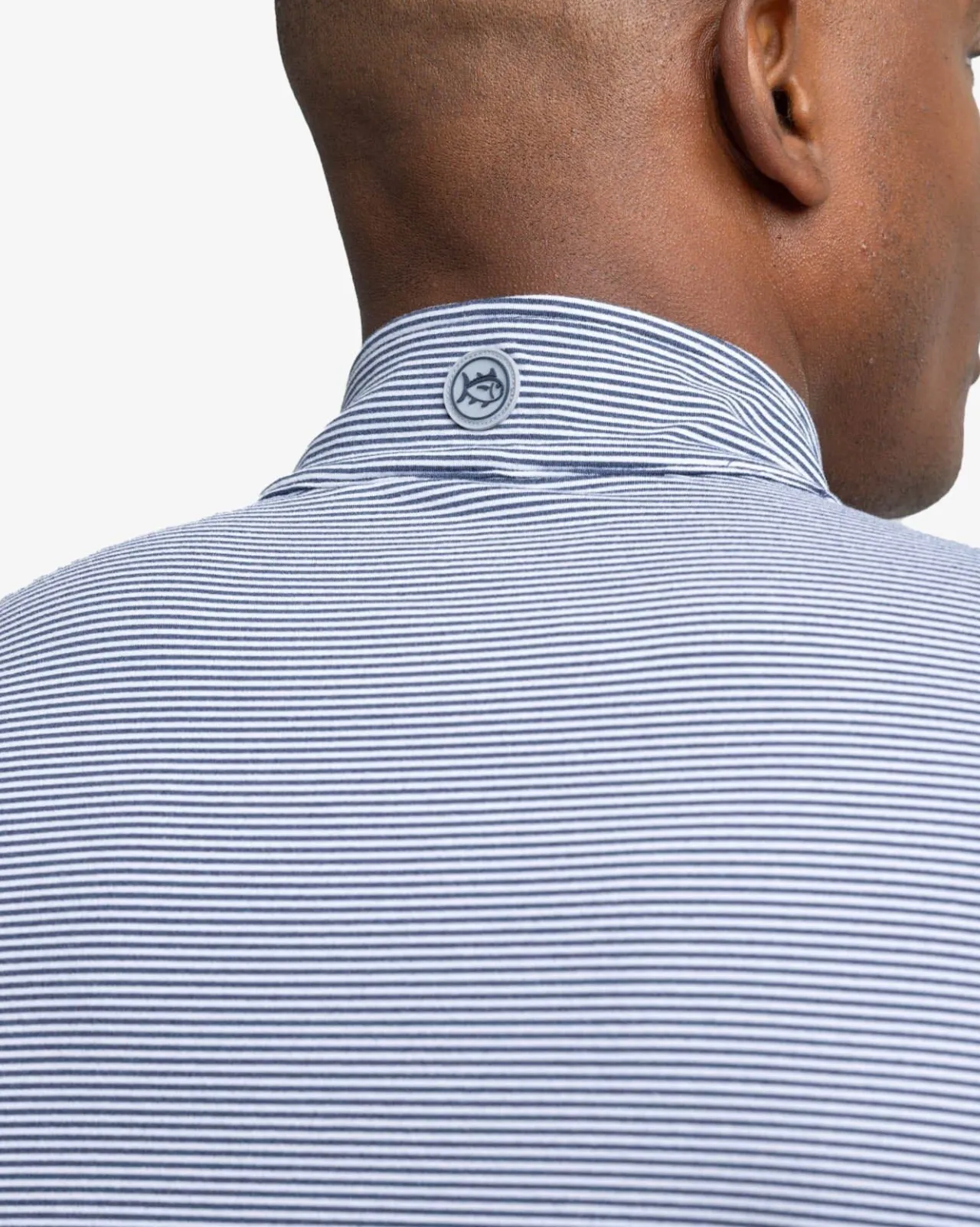 Southern Tide Cruiser Micro-Stripe Heather Quarter Zip New