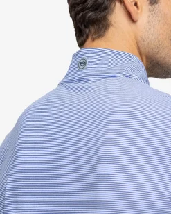 Southern Tide Cruiser Micro-Stripe Heather Quarter Zip New