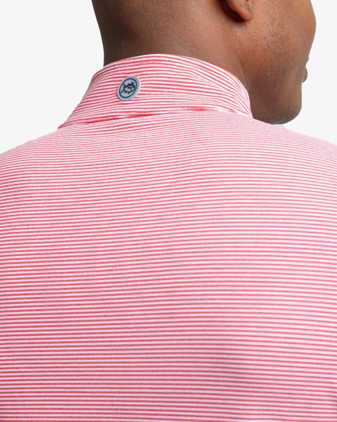 Southern Tide Cruiser Micro-Stripe Heather Quarter Zip New