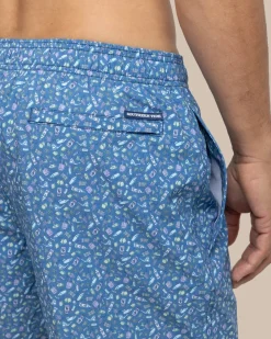 Southern Tide Dazed And Transfused Swim Trunk Coronet Blue Store