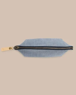 Southern Tide Denim Travel Pouch Navy New