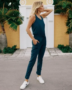 Southern Tide Devyn Jumpsuit Dress Blue Best