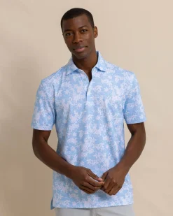 Southern Tide Driver Island Blooms Printed Polo Cheap