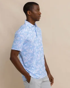 Southern Tide Driver Island Blooms Printed Polo Cheap