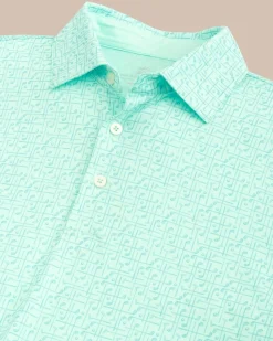 Southern Tide Driver Over Clubbing Print Performance Polo Shirt Discount