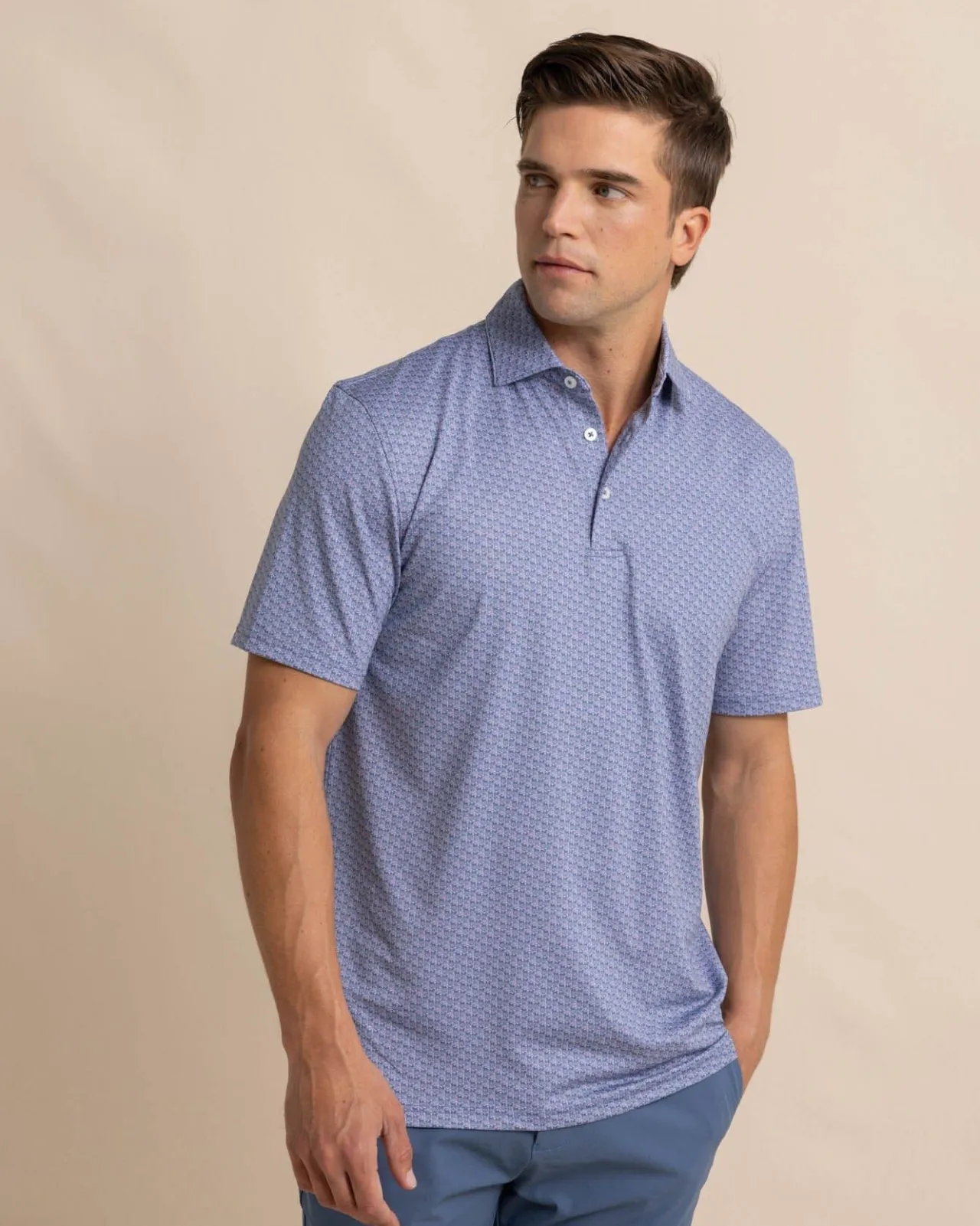 Southern Tide Driver Vacation Views Printed Polo Cheap