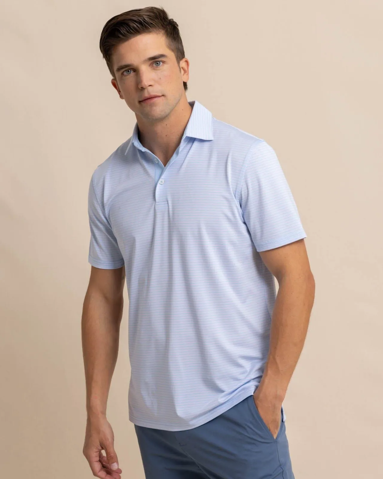 Southern Tide Driver Verdae Stripe Polo Clearance