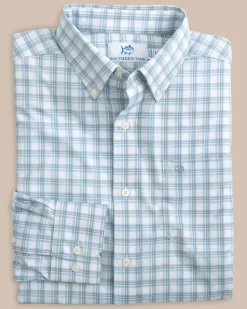 Southern Tide Ellington Plaid Intercoastal Sport Shirt Dream Blue Store