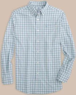 Southern Tide Ellington Plaid Intercoastal Sport Shirt Dream Blue Store