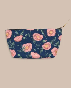 Southern Tide Floral Travel Pouch Navy Cheap