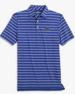 Southern Tide Florida Gators Brrr°®-Eeze Desmond Stripe Polo University Blue Fashion