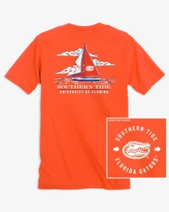 Southern Tide Florida Gators Skipjack Sailing T-Shirt Endzone Orange Cheap