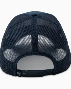 Southern Tide Florida Patch Performance Trucker Hat Seven Seas Blue Best