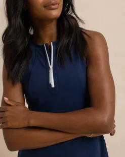 Southern Tide Frances Zip Front Performance Dress Clearance