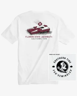 Southern Tide Fsu Seminoles Cornhole T-Shirt Classic White Outlet
