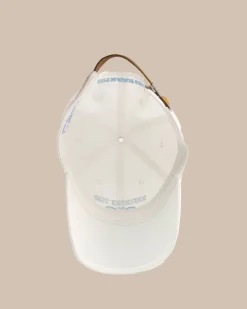 Southern Tide Game, Set, Match Leather Strap Hat White Best