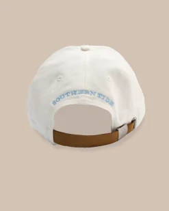 Southern Tide Game, Set, Match Leather Strap Hat White Best