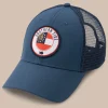 Southern Tide Georgia Patch Performance Trucker Hat Seven Seas Blue Discount
