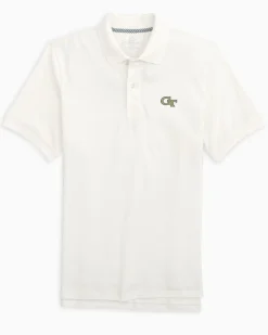 Southern Tide Georgia Tech Yellow Jackets Skipjack Polo Classic White Fashion