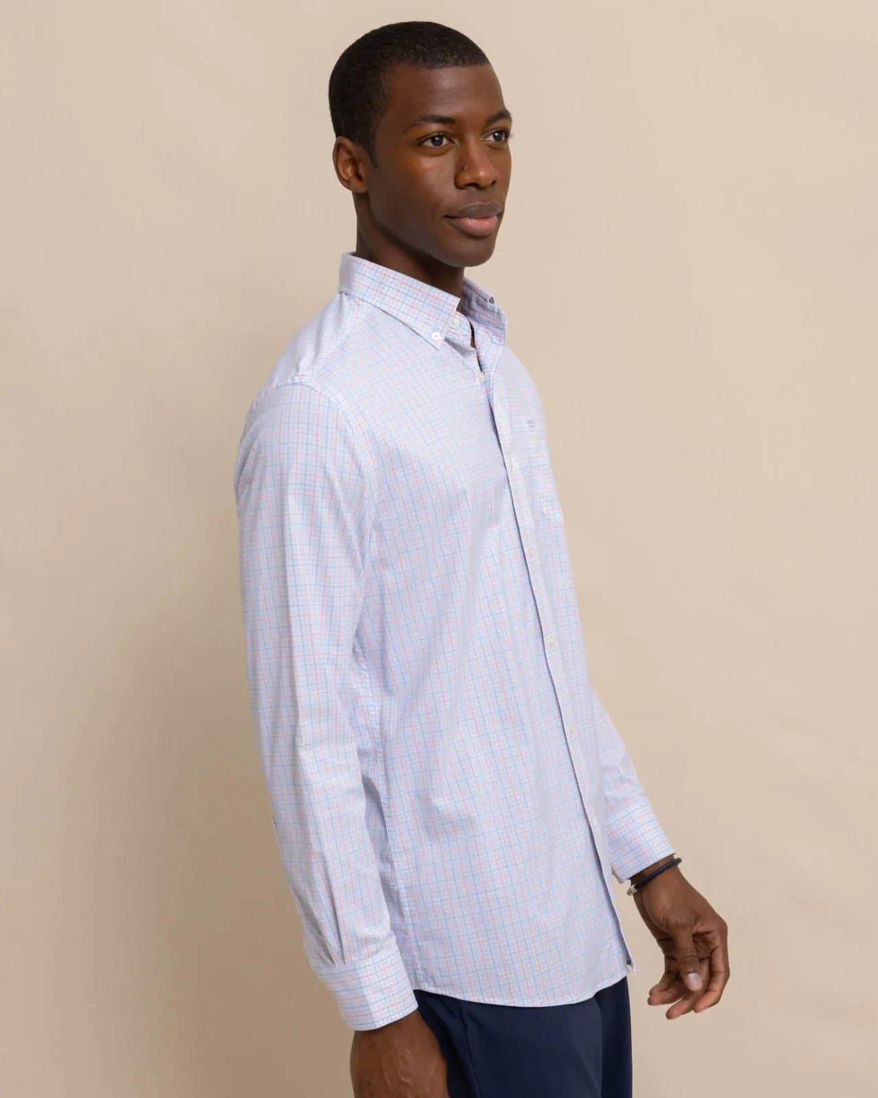 Southern Tide Intercoastal Falls Park Plaid Long Sleeve Sport Shirt Sale