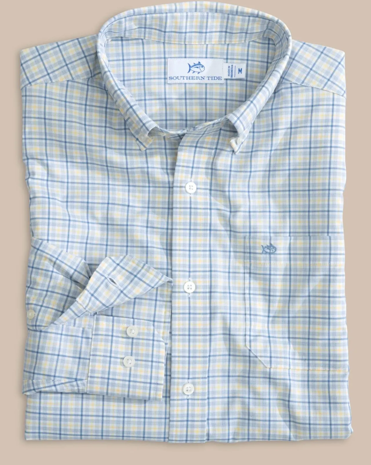 Southern Tide Intercoastal Falls Park Plaid Long Sleeve Sport Shirt Sale