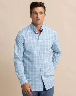 Southern Tide Intercoastal Primrose Plaid Long Sleeve Sport Shirt Best Sale