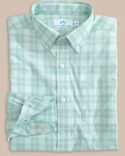 Southern Tide Intercoastal Primrose Plaid Long Sleeve Sport Shirt Best Sale