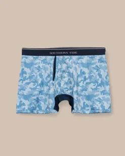 Southern Tide Island Camo Boxer Brief Clearwater Blue Best Sale