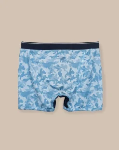 Southern Tide Island Camo Boxer Brief Clearwater Blue Best Sale