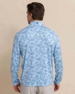 Southern Tide Island Camo Print Cruiser Quarter Zip Online