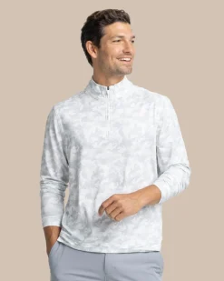 Southern Tide Island Camo Print Cruiser Quarter Zip Online