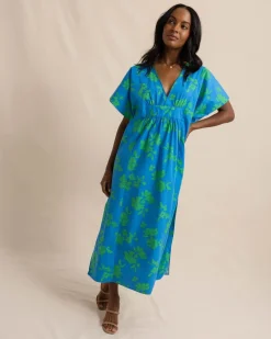 Southern Tide Journi Hour Of Flowers Caftan Swedish Blue Store