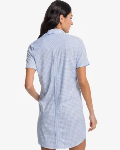 Southern Tide Kamryn Brrr Intercoastal Gingham Dress Best