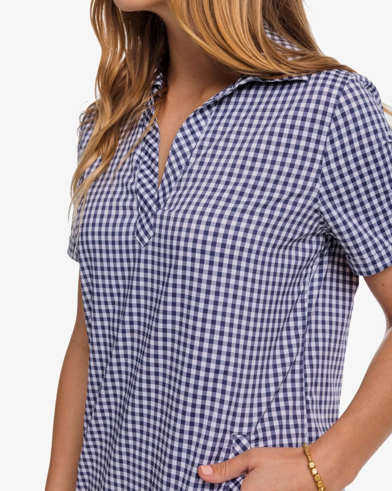 Southern Tide Kamryn Brrr Intercoastal Gingham Dress Best