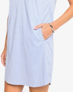 Southern Tide Kamryn Brrr°® Intercoastal Stripe Dress Cobalt Blue Online