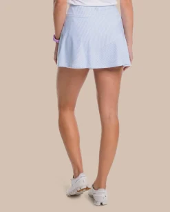 Southern Tide Katlyn Skip Stripe Skort Sky Blue Outlet
