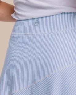 Southern Tide Katlyn Skip Stripe Skort Sky Blue Outlet