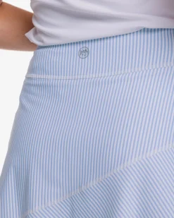 Southern Tide Katlyn Skip Stripe Skort Sky Blue Outlet