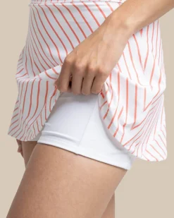Southern Tide Katlyn Stripe Skort Classic White New