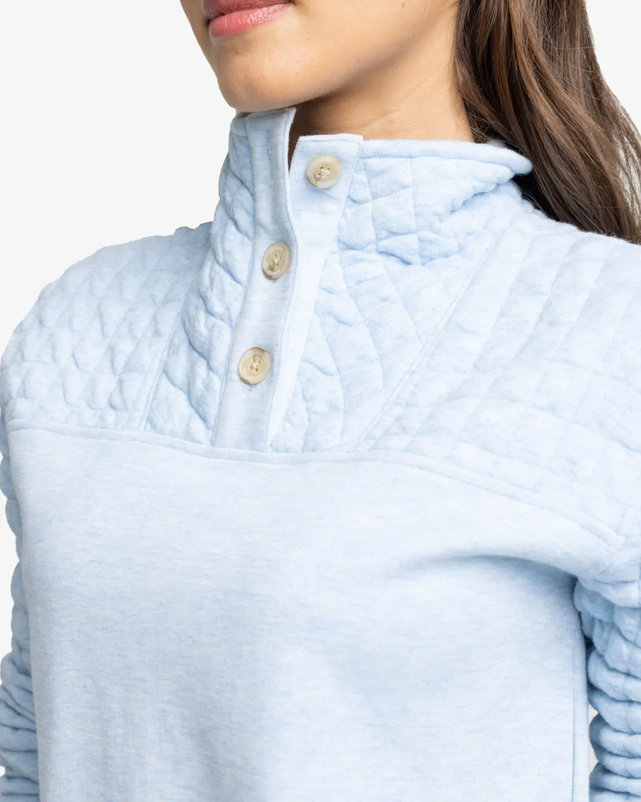 Southern Tide Kelsea Quilted Heather Pullover Best Sale